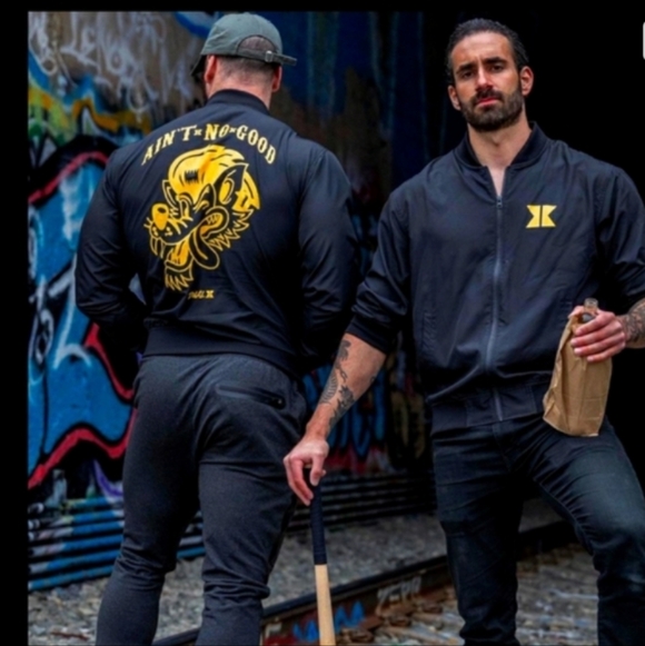 Dual Culture Lightweight Bomber Jacket, "Ain't No Good" Wolf, Sz. Small - Picture 2 of 9